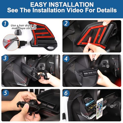 Car Phone Holder Center Console Organizer Compatible with Corvette C8 2020 (B)