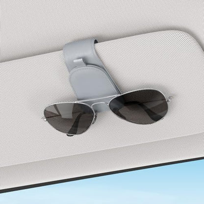 Magnetic Sunglass Holder for Car Visor (Light Gray)