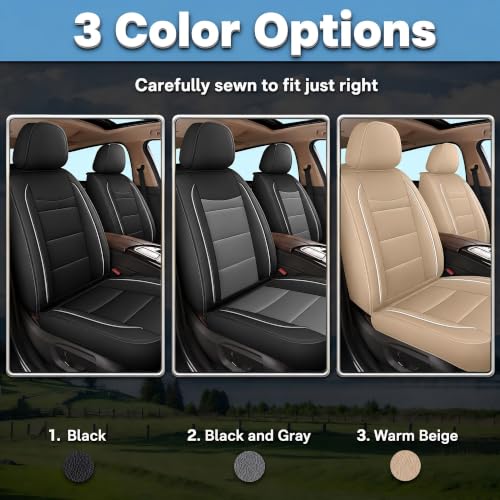 2 Front Seat Car Seat Covers for Hyundai Kona 2018 (#018 Black / 53. Kona 2018-2026-2 Front Seat Covers Only)