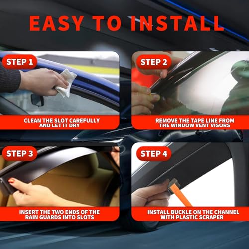 in Channel Rain Guards for Chevrolet (Fit for 2018-2024 Equinox in Channel)