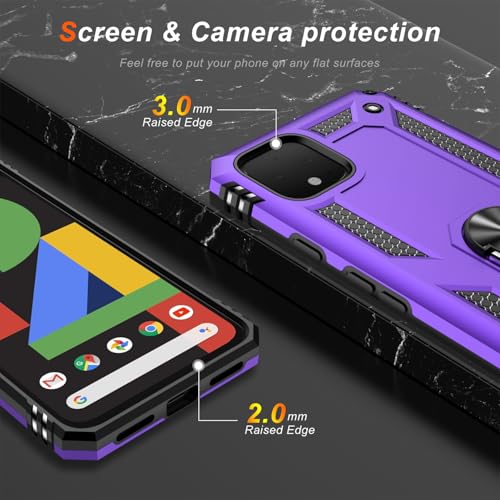 for Google Pixel 4 XL Case with Screen Protector (Purple / Google Pixel 4 XL)