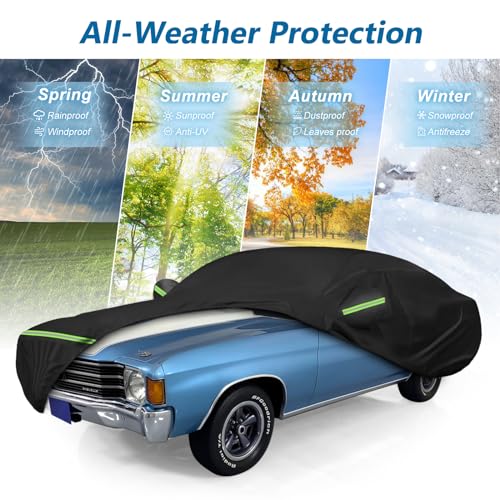 Car Covers for Chevrolet Chevelle Malibu SS Sedan (Black / for Chevrolet Chevelle Malibu SS 1964-1972)