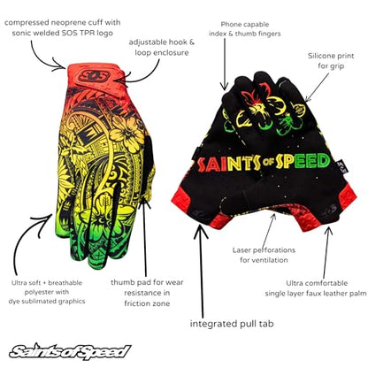 Rasta Trail Dirt Bike Gloves (Medium)