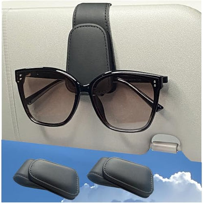 2 Packs Magnetic Sunglasses Holder for Car (Black 2 Pack)