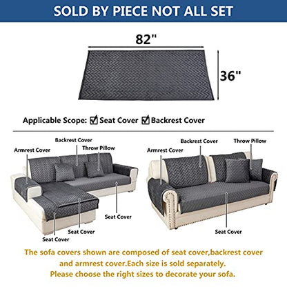 Couch Cover Sectional Couch Covers (36''x82''/Rectangular / Dark Gray)