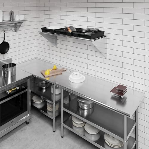 18 in. x 48 in. NSF Stainless Steel Tubular Wall Shelf (18 in. x 48 in.)