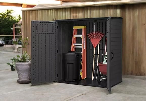 Outdoor Storage Shed (Dark Gray)