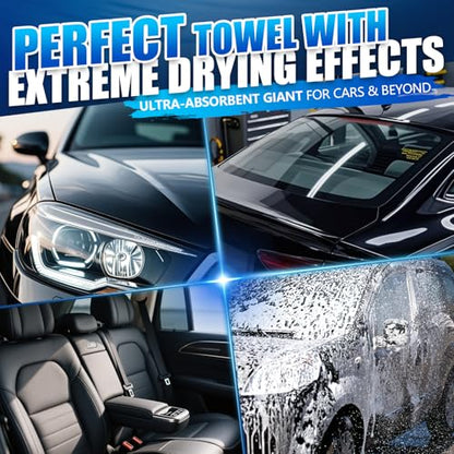 Microfiber Towel Car Drying Detailing Wash Cloth Car Care (Light Blue)