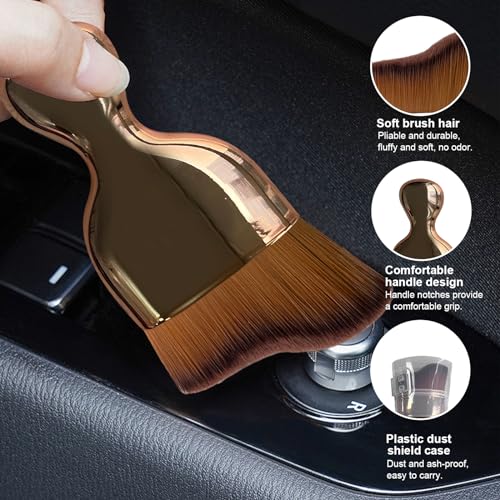 2 PCS Car Detailing Brush (Rose Golden / 2 PCS)