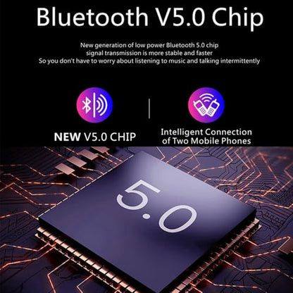 Bluetooth Earpiece Headphone Dual Noise Cancelling Mic Painless Open (Single Ear Headphone F900 Black)