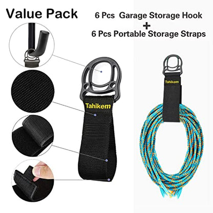 6 Pack Garage Hooks Heavy Duty (7 Inch- 6 Set)