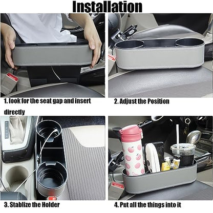 Cup Holder for Car Seat Gap Organizer (grey2)
