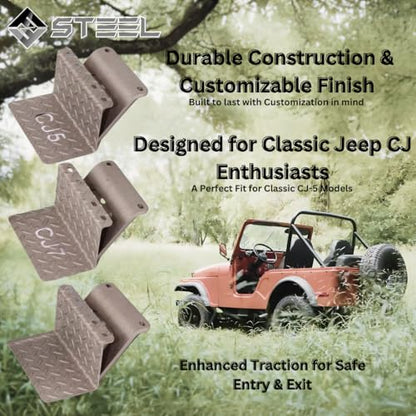 CJ5 Side Steps Compatible with Jeep © CJ Vehicles (CJ5)