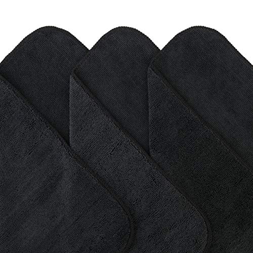 300 GSM Multipurpose Microfiber Cleaning Towel (Black)