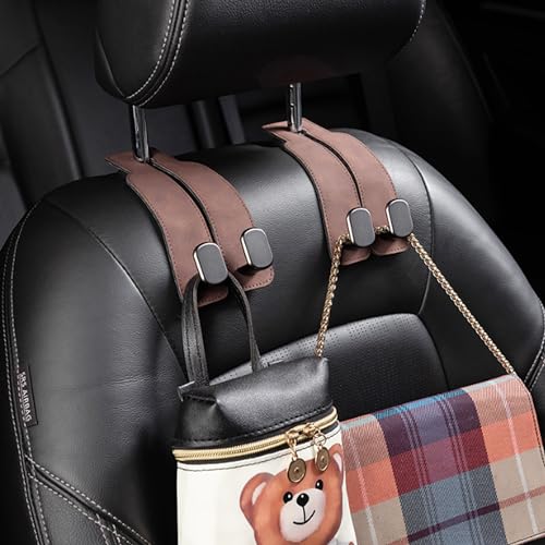 Car Headrest Hooks (Brown)