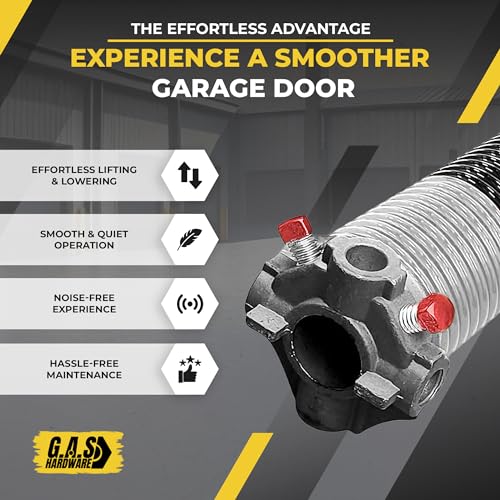 Garage Door Torsion Springs 295x2x48 Includes 1” Steel Bearing (295x2x48 / Pair)
