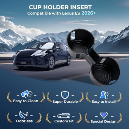 Center Console Cup Holder Inserts for Lexus ES (Fits for 2026+ ES)