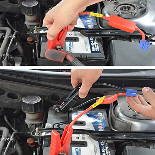 EC5 Booster Jumper Cables Automotive Replacement Jump Starter EC5 Connector Emergency Alligator Clip to EC5 Cable for 12V Portable Car Jump Starter 10AWG Wire