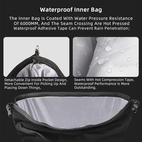 Motorcycle Saddle Bag Waterproof Motor Pannier Bag Luggage Pack Quick Release Motorbike Side Bag 25L