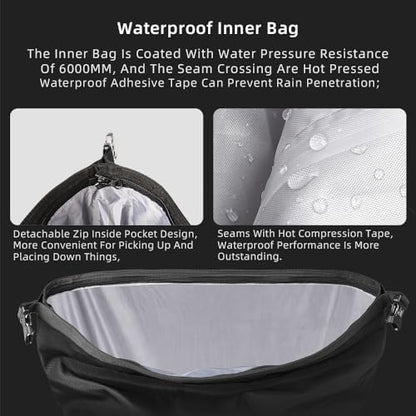 Motorcycle Saddle Bag Waterproof Motor Pannier Bag Luggage Pack Quick Release Motorbike Side Bag 25L