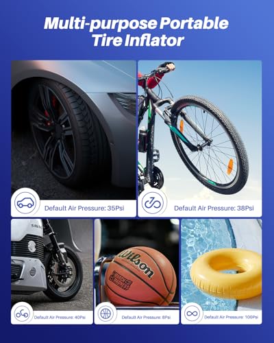 Tire Inflator Portable Air Compressor (5200mAh)