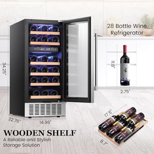 Wine Fridge Dual Zone (Silver)