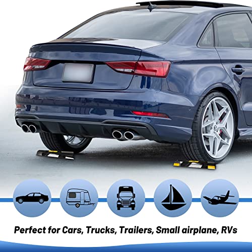 New Updated 18" 2 PCS Heavy Duty Car Stopper for Garage (1.8"H Updated)