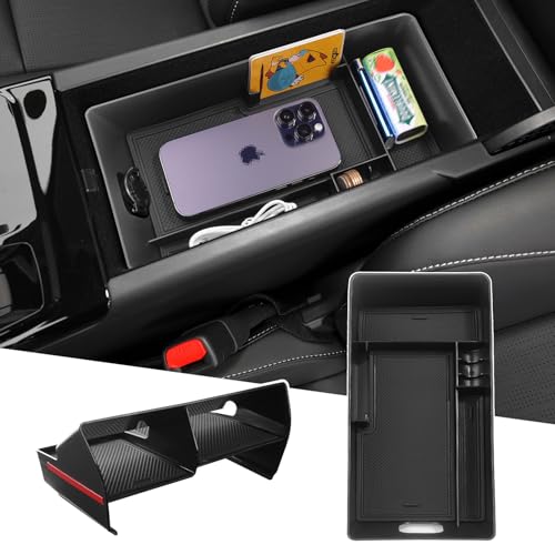2PCS Center Console Organizer for Toyota Camry 2025 2026 (Black 2pcs)
