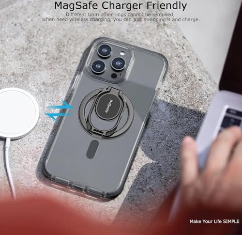Magnetic Phone Ring Holder for Magsafe Phone Grip (Brown)