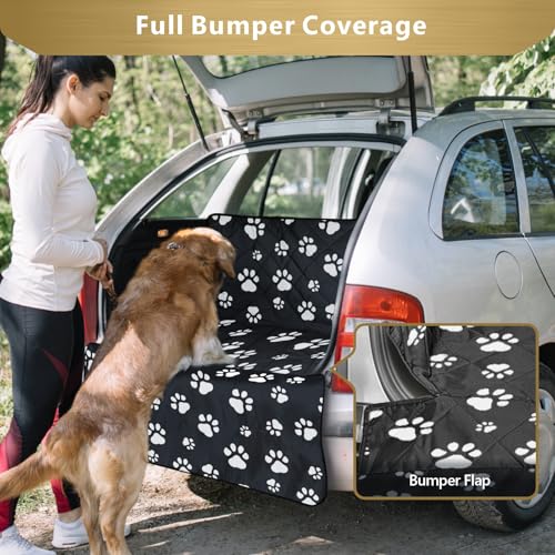 SUV Cargo Liner for Dogs (Paw / Large Extended (With Flaps) 93")