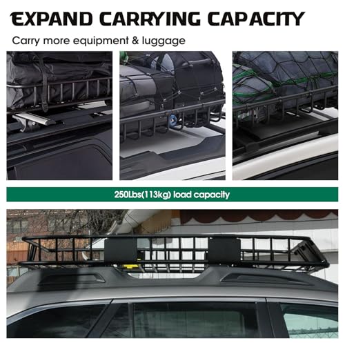 250LBS Universal Roof Rack Basket (Roof Basket)