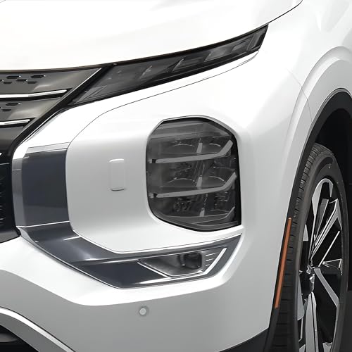 Full Headlight Head Light Tint Kit Compatible with Mitsubishi Outlander 2022 (FRONT KIT / Light Smoke)