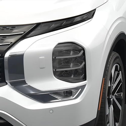 Full Headlight Head Light Tint Kit Compatible with Mitsubishi Outlander 2022 (FRONT KIT / Light Smoke)