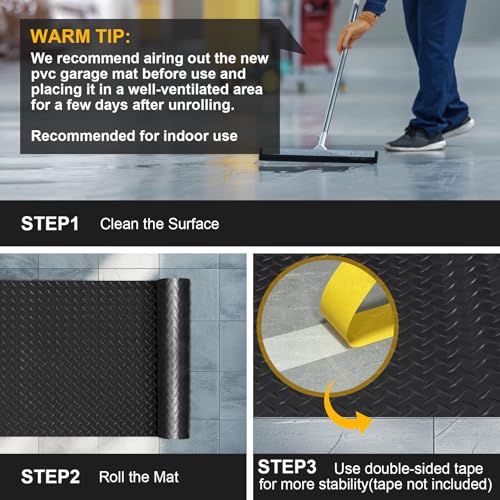 4x8FT Garage Floor Mat (4*8FT / Black)