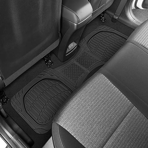 FlexTough Floor Mats for Cars (Full Set (Full Size) / Black)