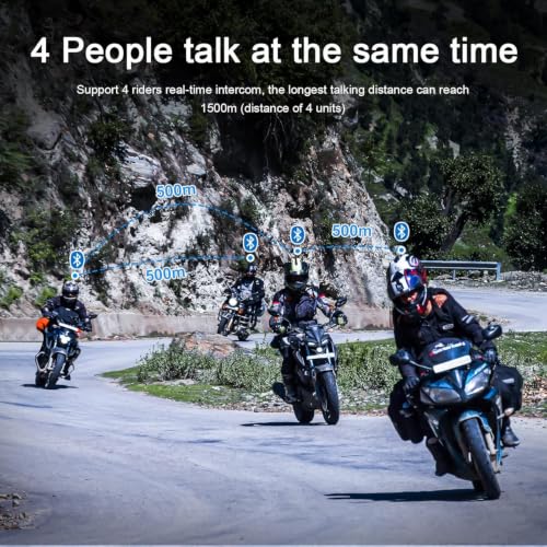 V4 Plus Motorcycle Bluetooth Headset (4 Pack)