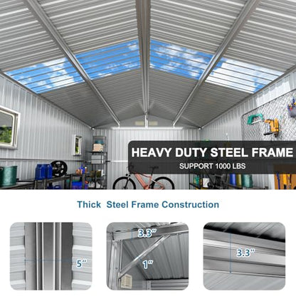 10x10 FT Metal Outdoor Storage Shed (10x10 FT)