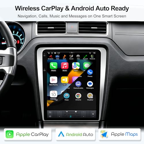 12.1 Inch Touchscreen Car Stereo Radio Head Unit for Ford Mustang 2010 (PX6 4G+64G+Car Play+Android Auto+Voice)
