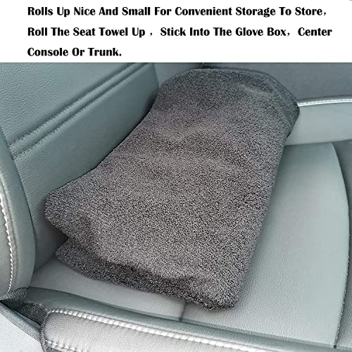 Car Seat Cover Protector Front Seats (2Pcs Front Seat Towel / Grey)