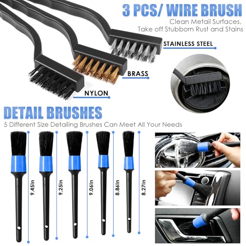 Car Cleaning Kit (Blue / 17PCS)