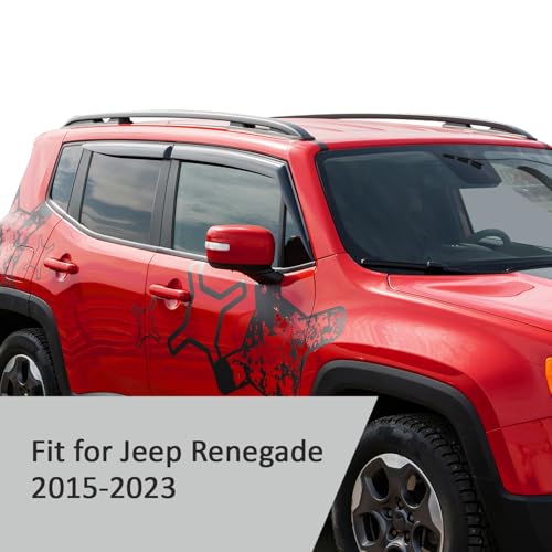 Tape on Extra Durable Rain Guards for Jeep Renegade 2015 (For Renegade 15-23)
