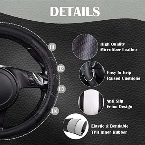 Line Rider Microfiber Leather Sporty 14.5 (Black＆Carbon Fiber / Standard[14.5"-15"])