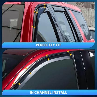 in Channel Rain Guards for Chevy Suburban 2021 (Chevy Suburban 2021-2026)