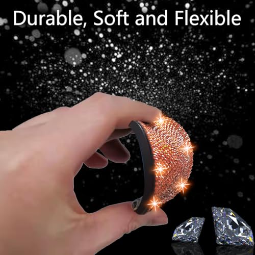 2pcs Bling Car Cup Holder Coaster (Orange / 2pcs)