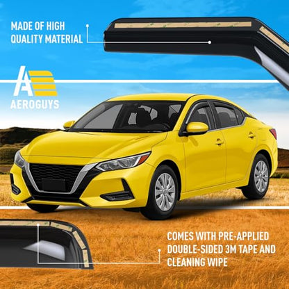 Extra Durable Window Deflectors in (For Nissan Sentra 20-25)