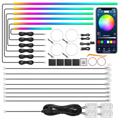 Dreamcolor Acrylic Interior Car LED Strip Light with Wireless APP (Dreamcolor 22 in 1)