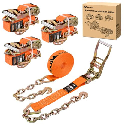 Chain Ratchet Straps 2" x 30' (4Pcs 2in x 30ft Chain Ratchet Straps)