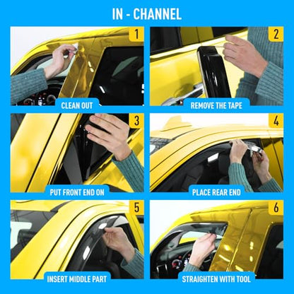 Extra Durable Window Deflectors in (For Toyota Sequoia 08-22)