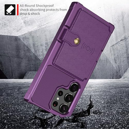 Wallet Case for Samsung Galaxy S22 Ultra (Purple / Samsung Galaxy S22 Ultra)