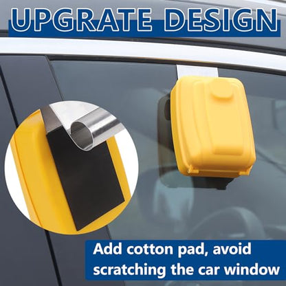 Car Window Punch Button Lock Box (DeepYellow Car Lock Box with Black Keypad)
